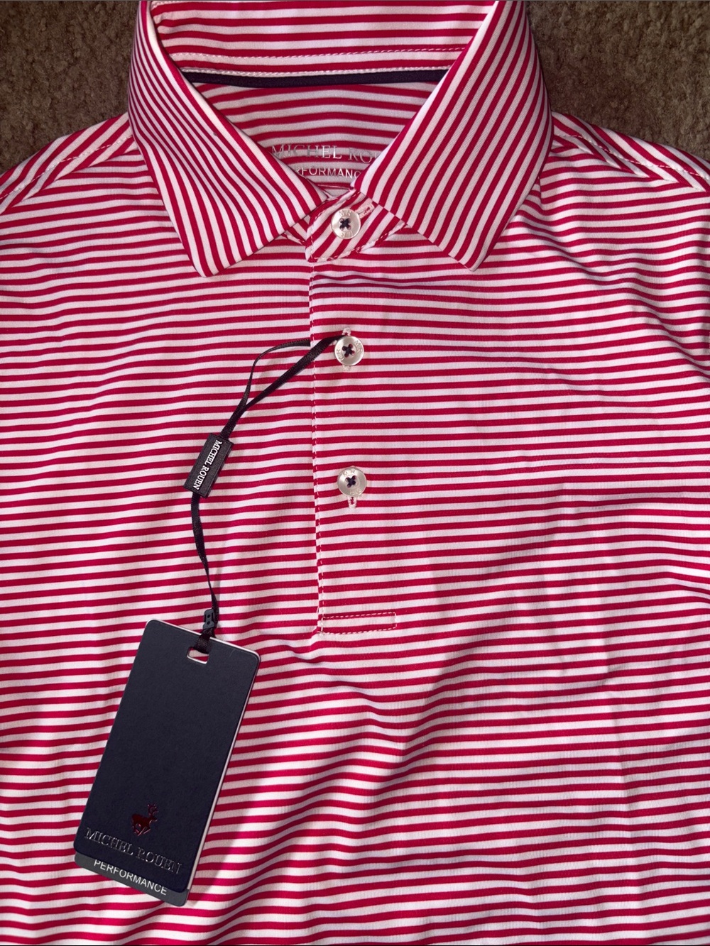 Striped Red & White Kids Polo Shirt by